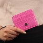 Zoozie Bags Cartera y Tarjetero de Piel Rosa